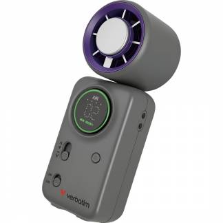 Verbatim Cool 'n' Go Ice Touch Mini K&oslash;leventilator Gr&aring; Lilla