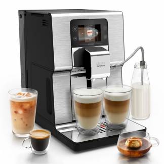 Krups EA879E Fuldautomatisk kaffemaskine 2,5l Metallic, S&oslash;lv, Sort