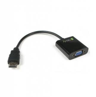 TECHly Videoadapterkabel HDMI / VGA 10cm Sort