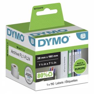 DYMO LabelWriter lever arch- etiketter 190 x 38 mm 110etikette(r) S0722470