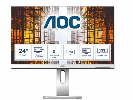 AOC X24P1/GR 24 1920 x 1200 (WUXGA) DVI VGA (HD-15) HDMI DisplayPort 60Hz Pivot Skærm