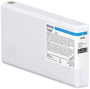 Epson T55W2 Cyan Bl&aelig;k