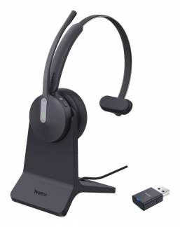 Yealink Tr&aring;dl&oslash;s H&oslash;retelefoner Sort