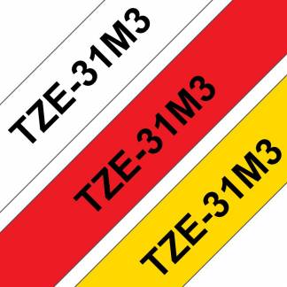 Brother TZe 31M3 Lamineret b&aring;nd (1,2 cm x 8 m) 3kassette(r)