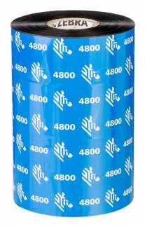 Zebra 4800 Farveb&aring;nd refill (termisk overf&oslash;ring) Sort 04800BK04045