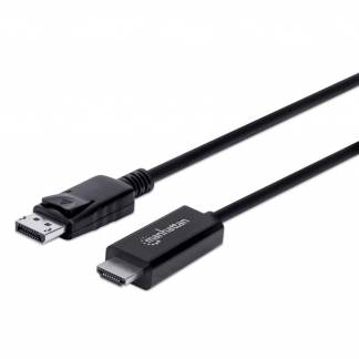 Manhattan Video/audiokabel DisplayPort / HDMI 3m Sort