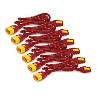Power Cord Kit 6ea C13 to C14 1.2m Red
