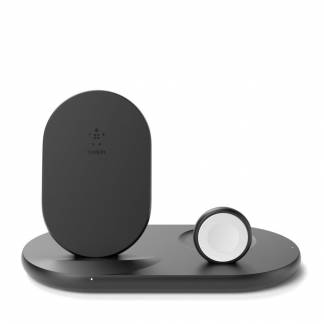 3-in-1 Wireless Pad/Stand/Apple Watch, Black