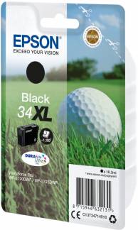 Epson 34XL Sort Bl&aelig;k C13T34714020