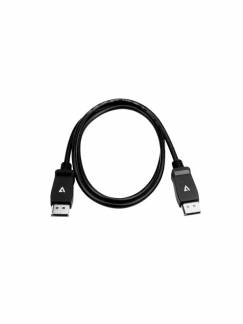 V7 20 pin DisplayPort han -> 20 pin DisplayPort han 1 m Sort