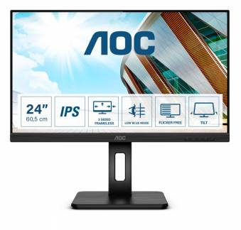 AOC 24P2Q 24 1920 x 1080 (Full HD) DVI VGA (HD-15) HDMI DisplayPort 75Hz Pivot Skærm