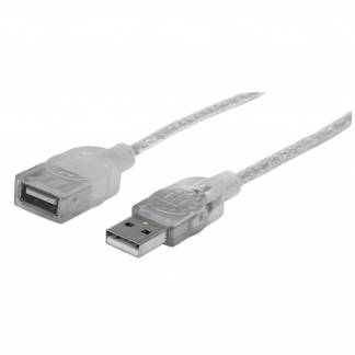 Manhattan USB 2.0 USB forlængerkabel 1.8m Sølv