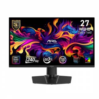 MSI MAG 271QP QD-OLED X24 26.5 OLED 2560 x 1440 (2K) HDMI DisplayPort 240 Hz