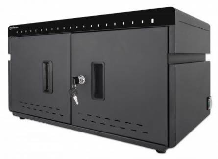 Manhattan 20-Port Desktop Charging Cabinet - 360 W 20 tablets / cellular phones Kabinetenhed