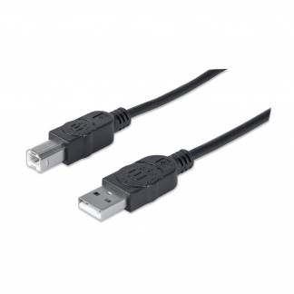 Manhattan USB 2.0 USB-kabel 1.8m Sort