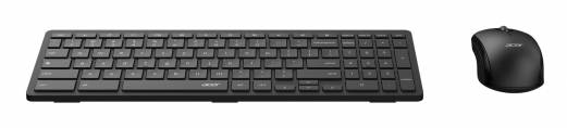 Acer LC.ACC11.001 tastatur Mus inkluderet RF tr&aring;dl&oslash;st Tysk Sort
