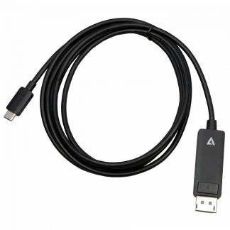 V7 Adapter 24 pin USB-C han -> 20 pin DisplayPort han 2 m Sort