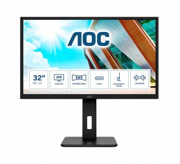 AOC Q32P2CA 32 2560 x 1440 (2K) HDMI DisplayPort USB-C 75Hz  Dockingskærm