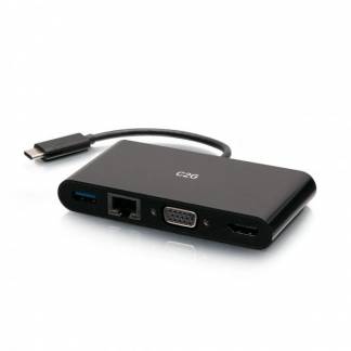 USB-C to HDMI VGA USB-A and RJ45