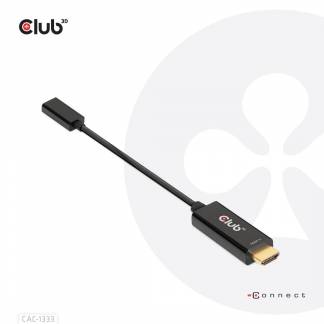 Club 3D CAC-1333 HDMI til USB-C adapterkabel Sort