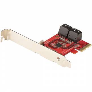 StarTech.com SATA PCIe Card, 4 Port PCIe SATA Expansion card, 6Gbps SATA Card Low Profile Bracket, SATA Stacked Connectors, ASM1164 Non-Raid SATA Controller Card - PCI Express to SATA Converter (4P6G-PCIE-SATA-CARD) Lagringskontrol