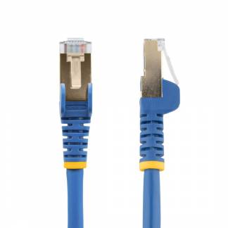 StarTech.com 0.50 m CAT6a Cable - 10 Category 6a Shielded Snagless RJ45 100W Patch Cord - 10GbE Blue UL/TIA Certified CAT 6a Afsk&aelig;rmet parsnoet (STP) 50cm Patchkabel Bl&aring;