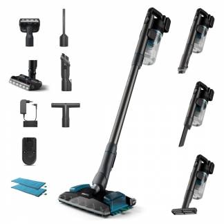 Philips 8000 series XC8055/01 Gulvvasker St&oslash;vsuger Pind/h&aring;ndholdt 0.6liter Turkisfarve, Sort