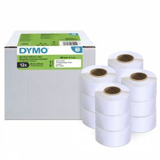 Dymo Adress-Etiketten 28 x 89 mm wei&szlig; 12x 130 St.