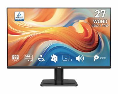MSI PRO MP275QDE E14 computersk&aelig;rm 68,6 cm (27) 2560 x 1440 pixel Wide Quad HD LED Sort