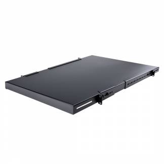 StarTech.com 1U Adjustable Server Rack Mount Shelf - 175lbs - 19.5 to 38in Deep Universal Tray for 19 AV, Data & Network Equipment Rack (ADJSHELFHD) Rackhylde Sort