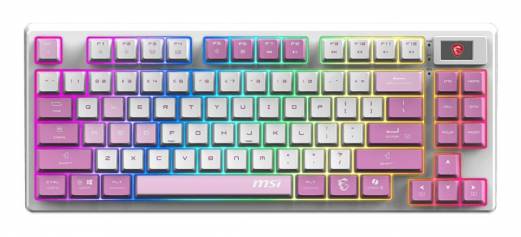 MSI FORGE GK600 TKL WIRELESS VIOLET Tastatur Mekanisk RGB Tr&aring;dl&oslash;s UK engelsk