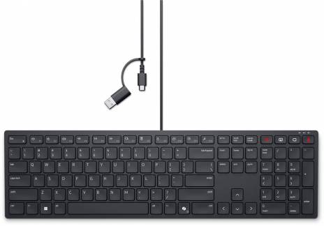 DELL KB525C tastatur Kontor USB QWERTY Russisk Sort