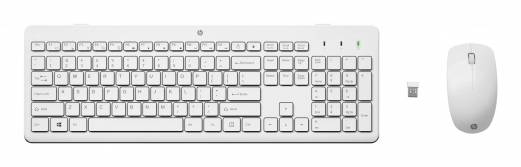 HP 230 Wireless Mouse and Combo White Tastatur Membran Tr&aring;dl&oslash;s