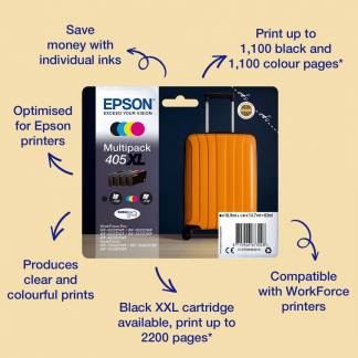 Epson 405XL Sort 1100 sider