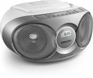 Philips CD Soundmachine AZ215S Boombox Gr&aring; S&oslash;lv