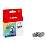  Black Inkjet Cartridge (BCI-15BK) Twin Pack