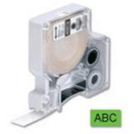  D1 Tape / 19mm / Sort Tekst / Grøn Tape