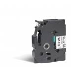  TZ-tape / 18mm / Black Text / White Tape