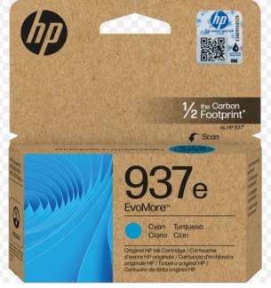 HP 937e EvoMore Cyan Original Ink Cartridge