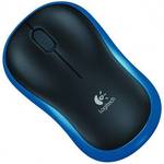  M185 Cordless Optical Mouse, USB, Sort/Blå