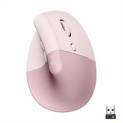 Logitech Lift Right Vertical Ergonomic Mouse, Rose/Dark Rose
