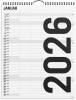 Familiekalender Black and whit e 5 kol. 2026 
