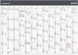 Kæmpekalender Moderne 1x13 mdr . papir rør 2026 