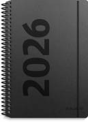 A6 ugekalender højformat matsort genbrugskarton 2026