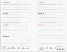 System Mini ugekalender tvær- format REFILL 2026 