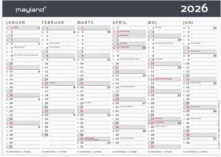 Kontorkalender Moderne A5 2026  