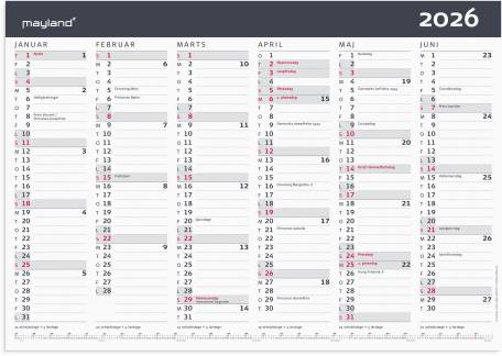Kontorkalender Moderne A3 2026 26063100 