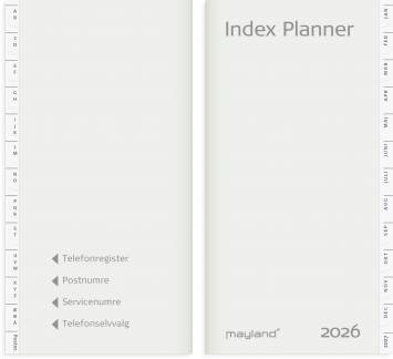 Index Planner månedskalender REFILL + tlf.reg. 2026