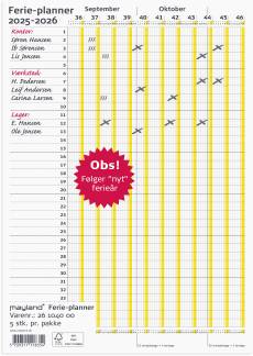 Ferie Planner 2025/2026  
