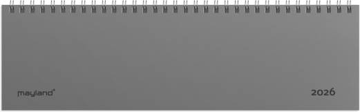 Dag-uge bordkalender grå PP-plast 2026